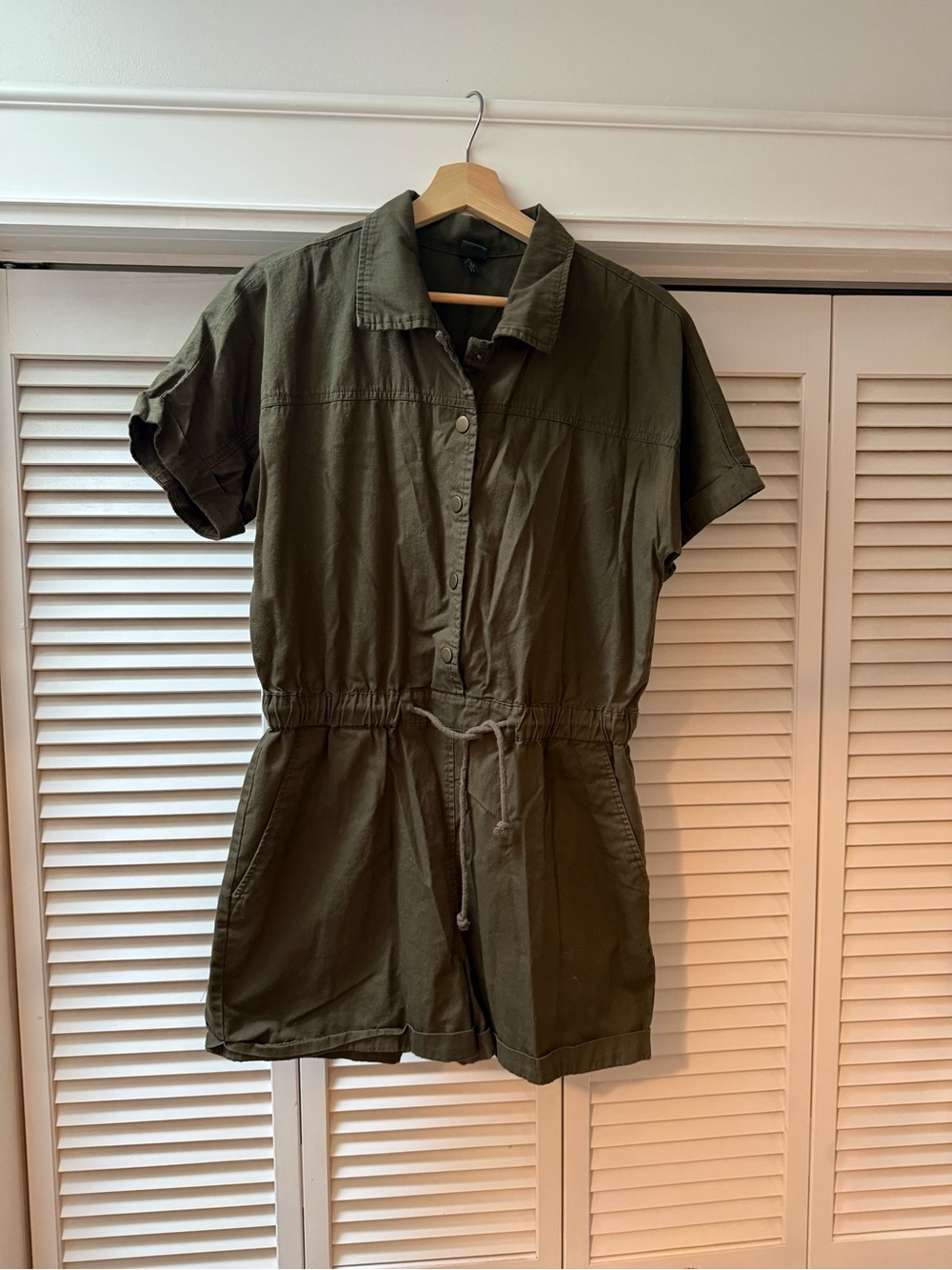 Wild Fable Olive Green Short Sleeve Utility Romper